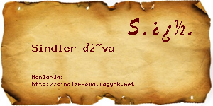 Sindler Éva névjegykártya